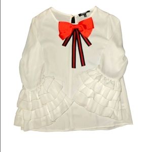 Ruffle sleeve blouse